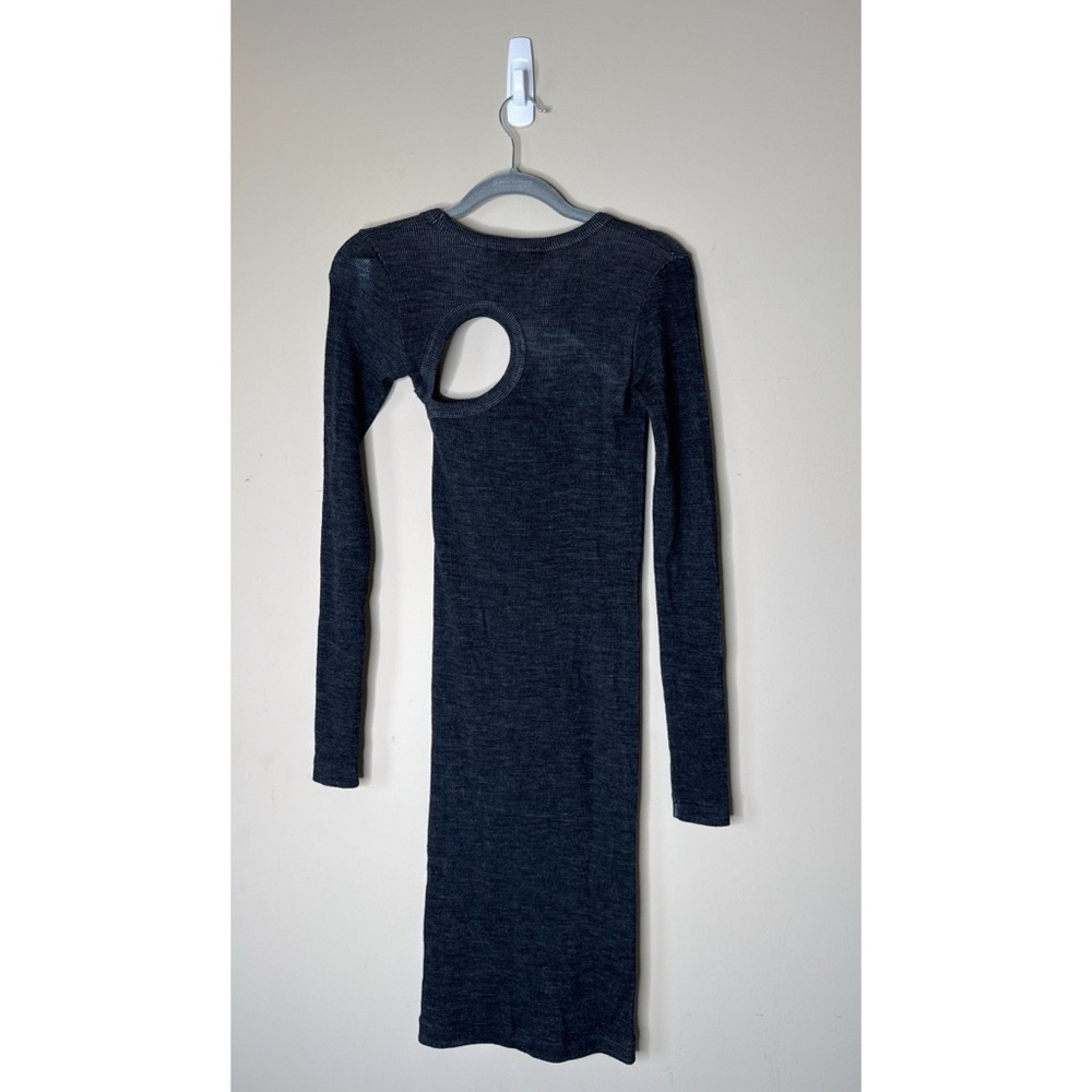John Elliott Tubular Merino Asymmetric Dress Size XS/S Charcoal NWT - Picture 3 of 9